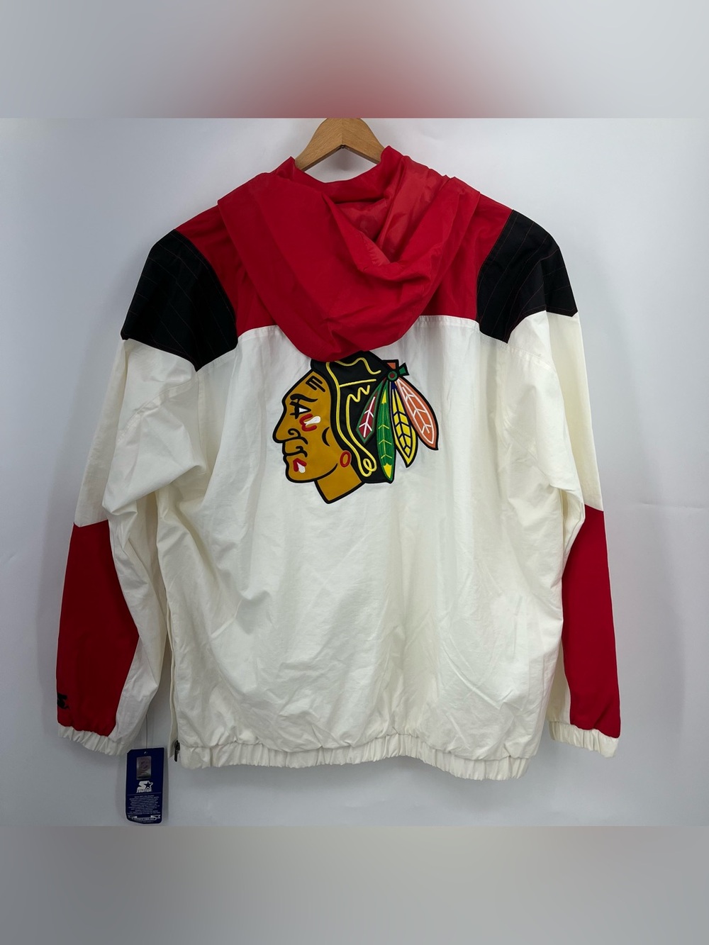 Starter Reissue Chicago blackhawks XXL Men's Jacket red black BIG TALL 0599 - Picture 9 of 15